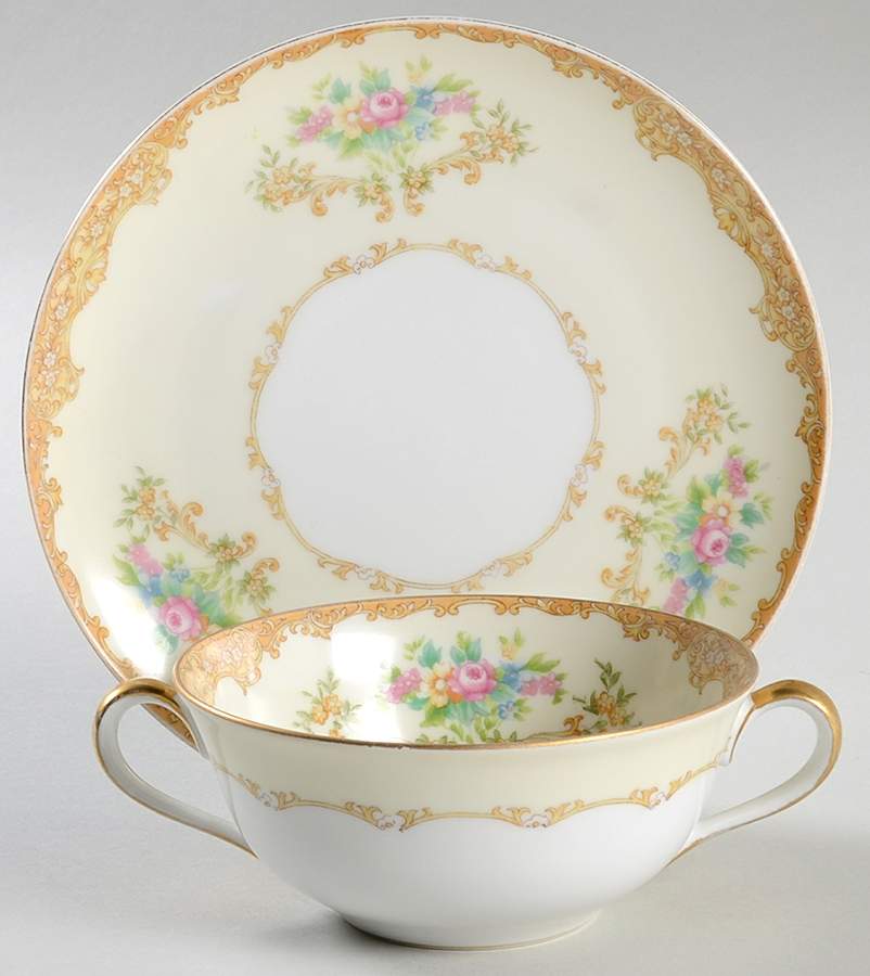 N86 Flat Cream Soup Bowl & Saucer Set by Noritake-1