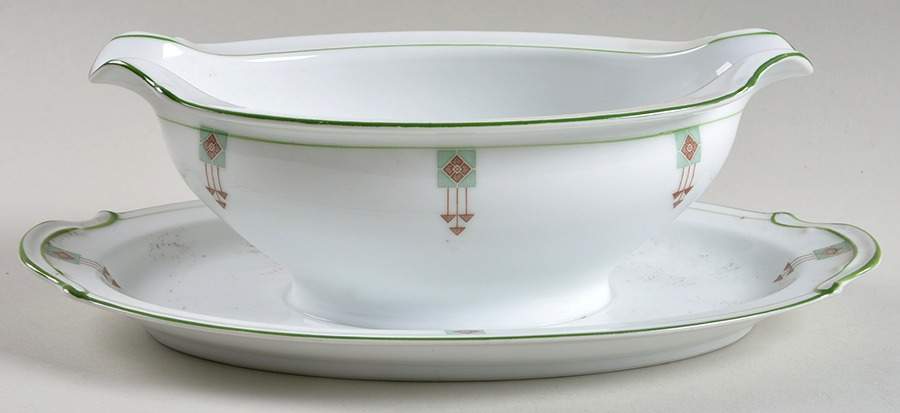 N88 Gravy Boat with Attached Underplate by Noritake-1