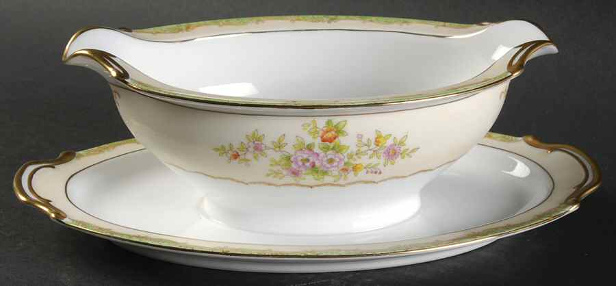 N92 Gravy Boat with Attached Underplate by Noritake-1