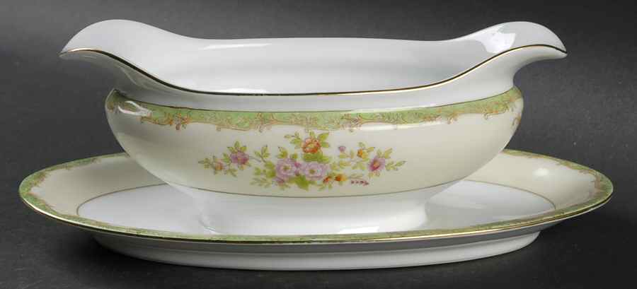 N92 Gravy Boat with Attached Underplate by Noritake-1