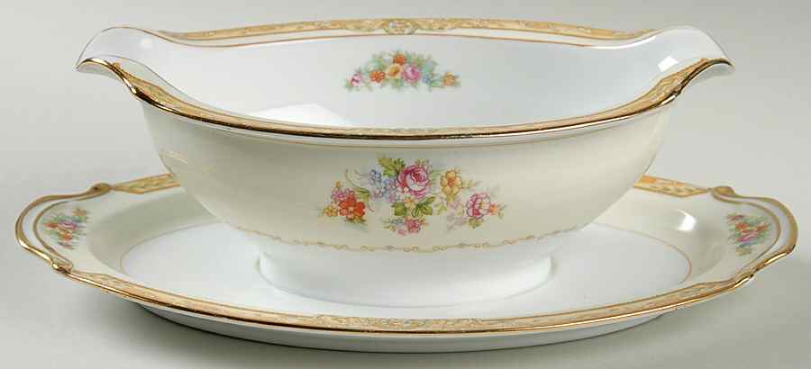 N98 Gravy Boat with Attached Underplate by Noritake-1