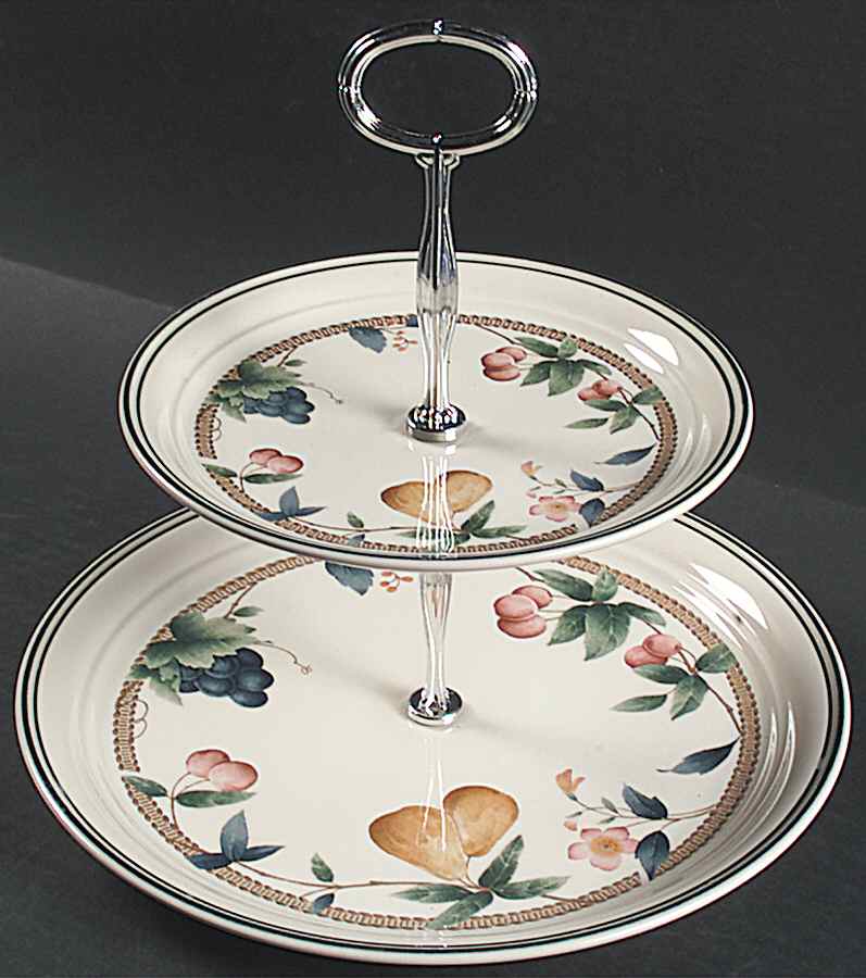 Nature's Bounty 6 5/8"-10"  2 Tiered Serving Tray (Dp, Sp) HC by Noritake-1