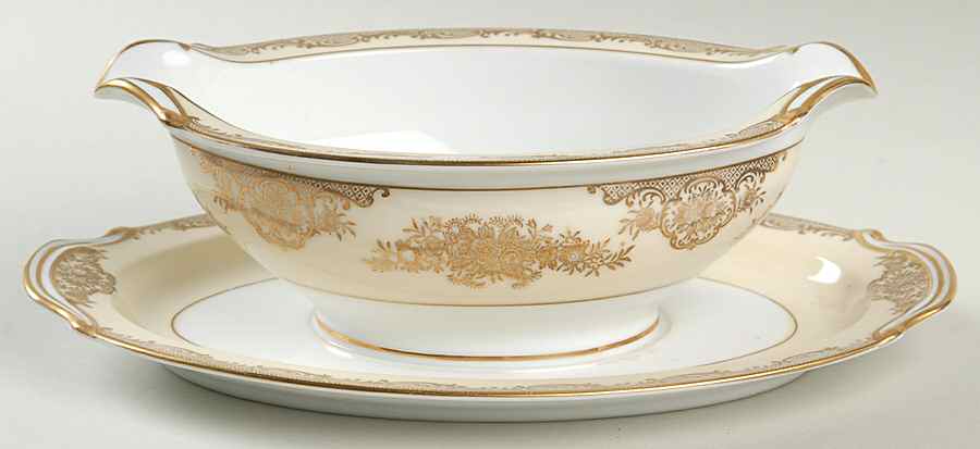 Nadine Gravy Boat with Attached Underplate by Noritake-1