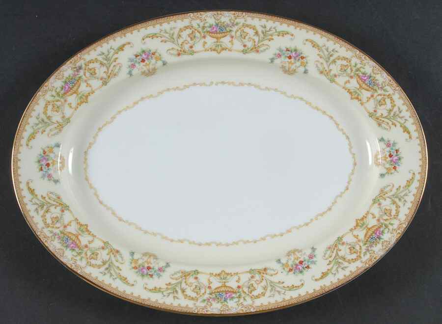 Nanette 11" Oval Serving Platter by Noritake-1