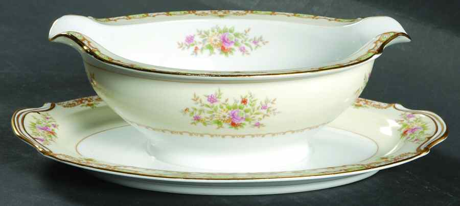 Nanarosa Gravy Boat with Attached Underplate by Noritake-1