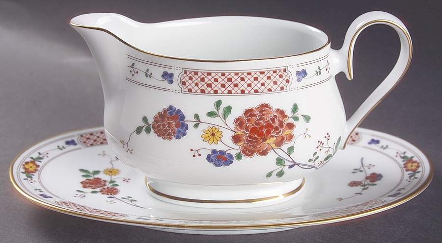 Nanking Gravy Boat & Underplate (Relish/Butter) by Noritake-1