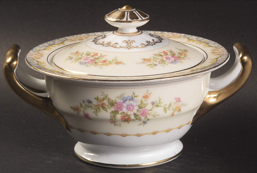 Naomi Sugar Bowl & Lid by Noritake-1