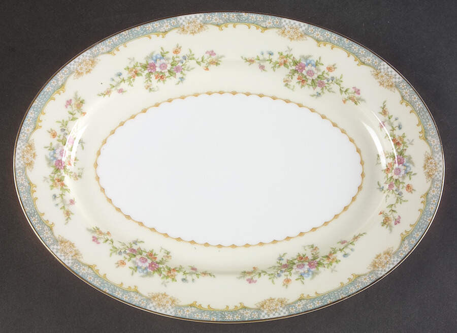 Naomi 11" Oval Serving Platter by Noritake-1