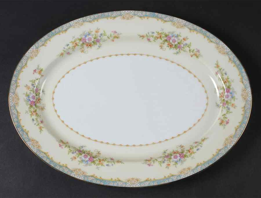 Naomi 13" Oval Serving Platter by Noritake-1