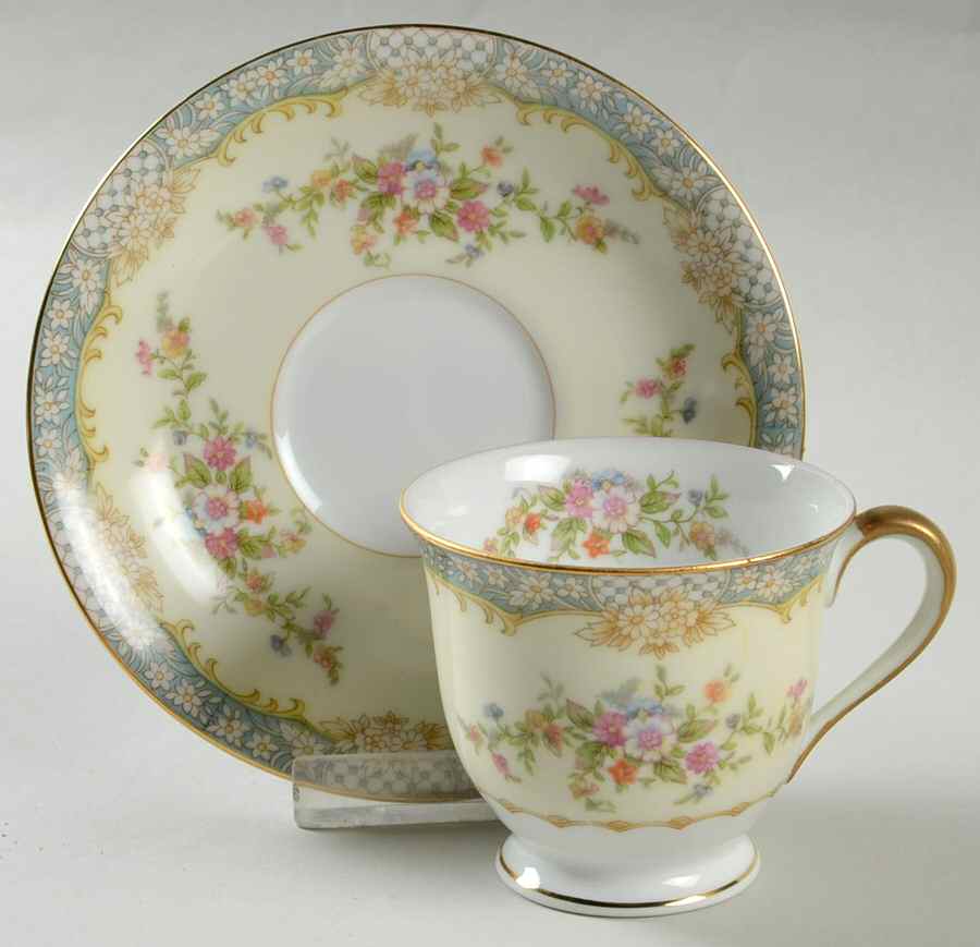 Naomi Footed Demitasse Cup & Saucer Set by Noritake-1