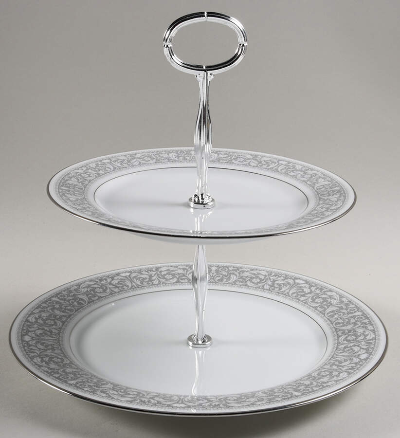 Naples 6 5/8"-10"  2 Tiered Serving Tray (Dp, Sp) HC by Noritake-1