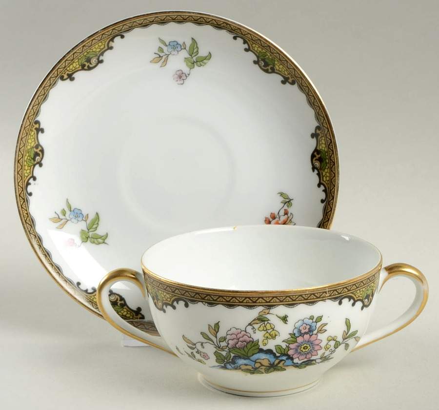 Navarre Flat Bouillon Cup & Saucer by Noritake-1