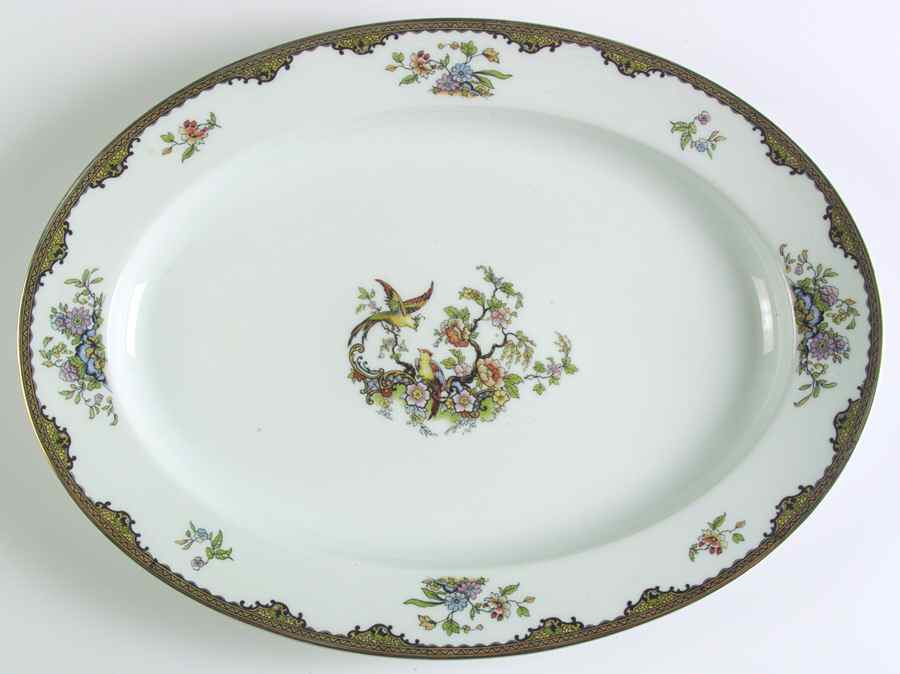 Navarre 16" Oval Serving Platter by Noritake-1