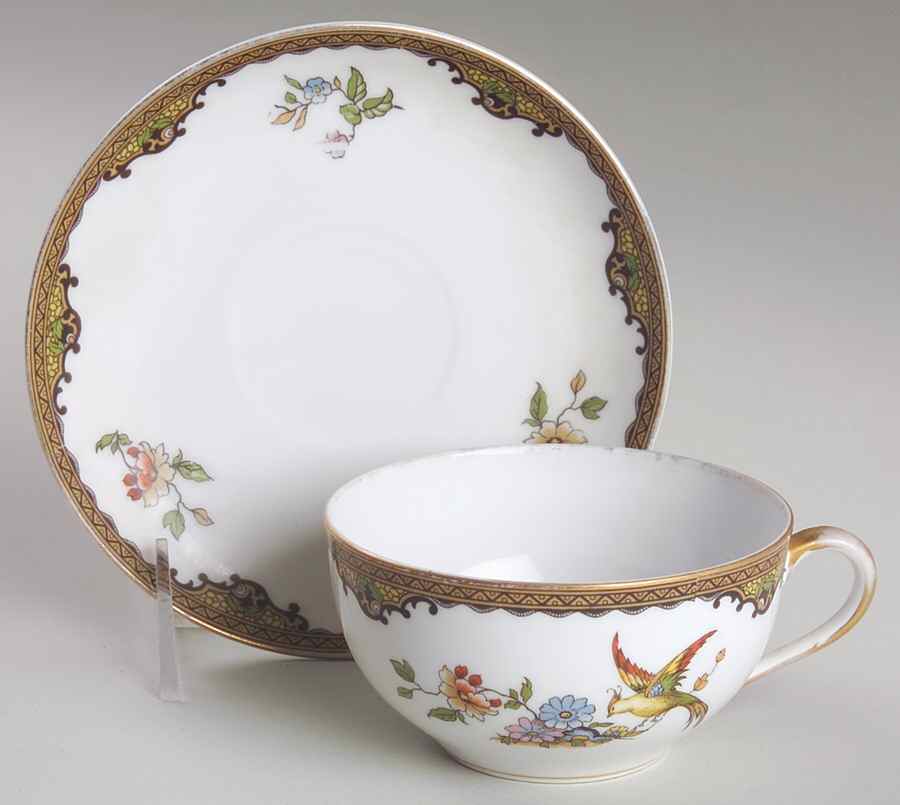 Navarre Flat Cup & Saucer Set by Noritake-1