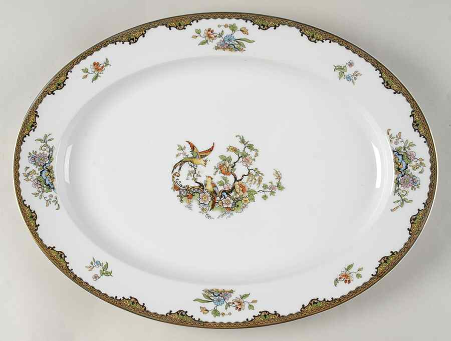 Navarre 16" Oval Serving Platter by Noritake-1