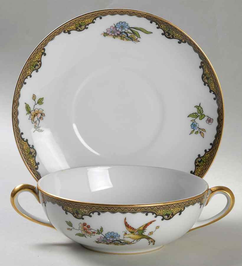 Navarre Flat Cream Soup Bowl & Saucer Set by Noritake-1