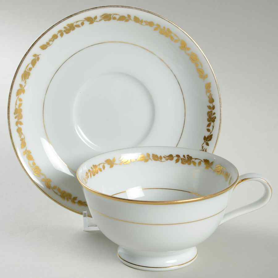 New Charm Footed Cup & Saucer Set by Noritake-1