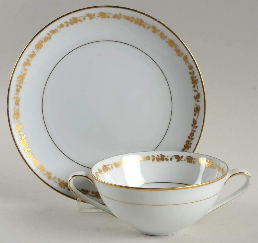 New Charm Flat Cream Soup Bowl & Saucer Set by Noritake-1
