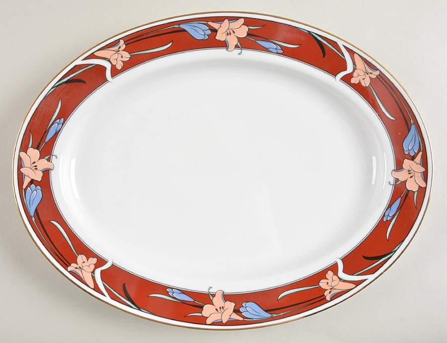 New Drama 13" Oval Serving Platter by Noritake-1