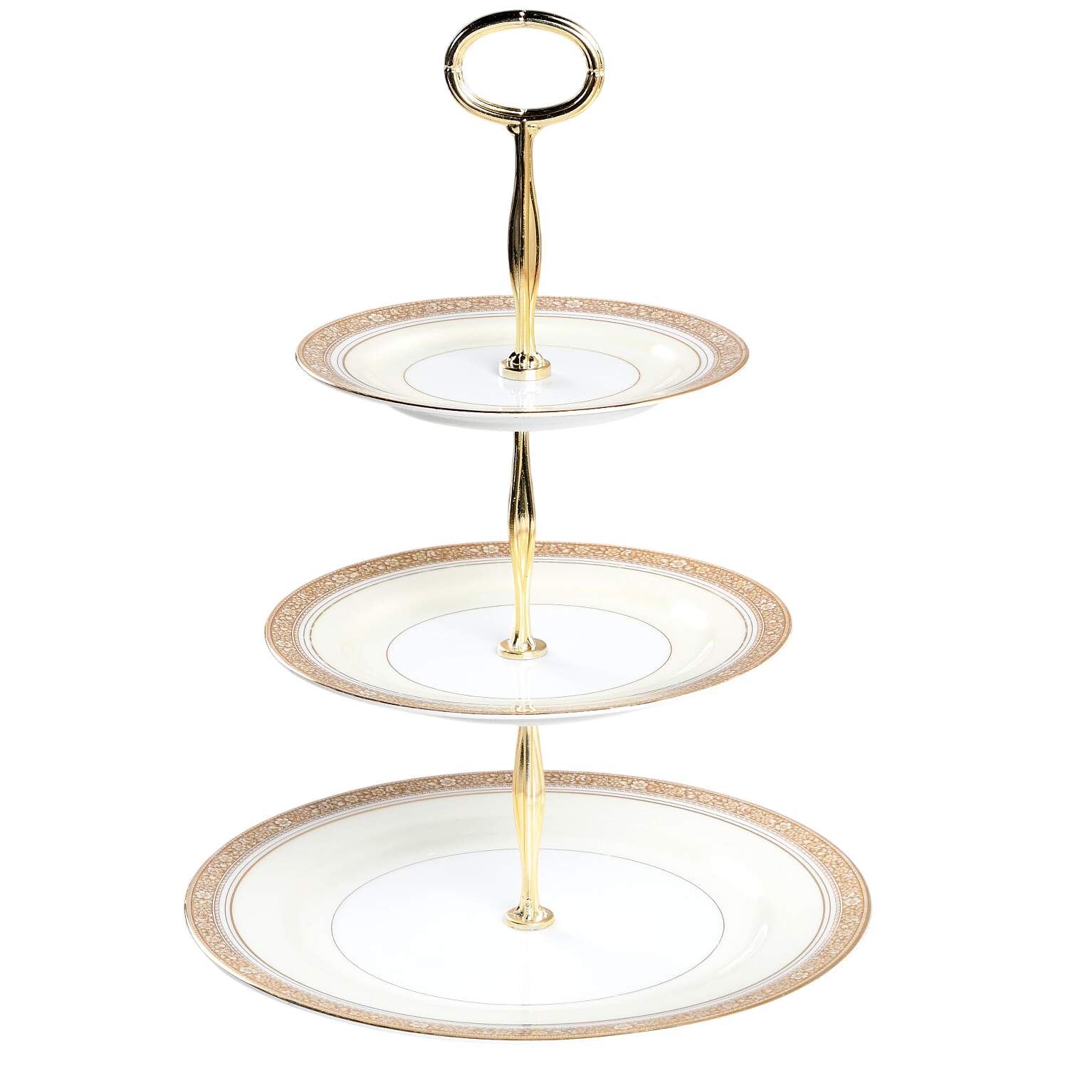 Nerrisa 13 7/8"-14 1/4" 3-Tiered Serving Tray(DP,SP,BB) HC by Noritake-1