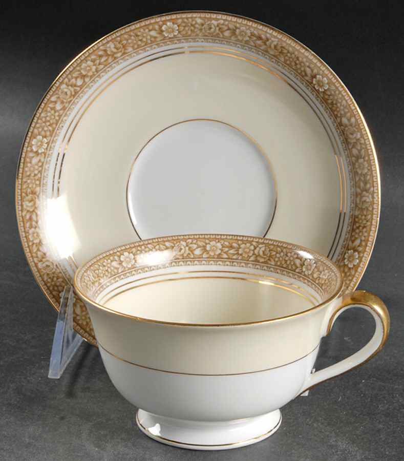 Nerrisa Footed Cup & Saucer Set by Noritake-1