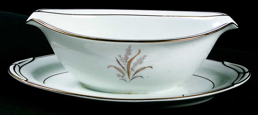 Neville Gravy Boat with Attached Underplate by Noritake-1