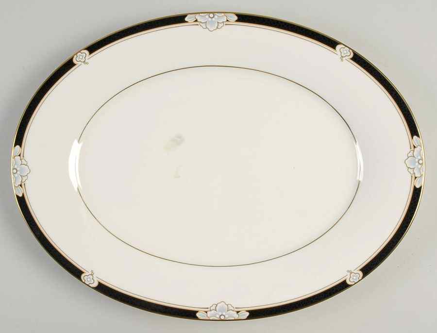 Night Jewel 13" Oval Serving Platter by Noritake-1