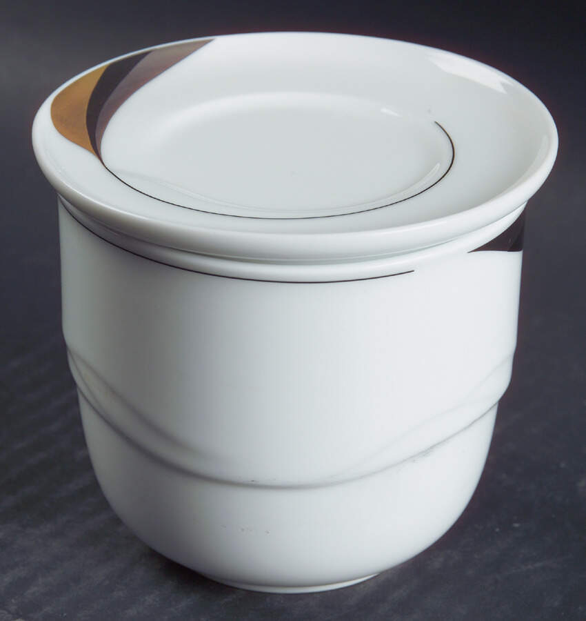 Night Life Sugar Bowl & Lid (Sugar Bowl Open & Butter Pat) by Noritake-1