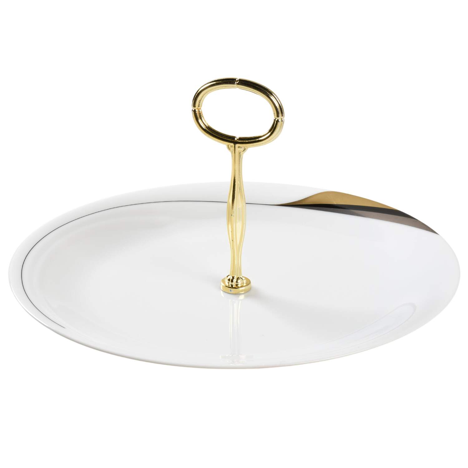 Night Life Round Serving Plate with Center Handle (Dp) Hc by Noritake-1