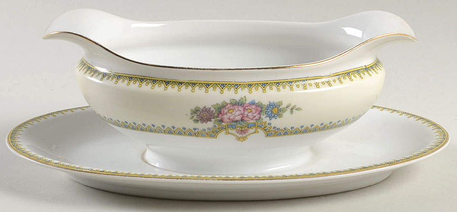 Nirvana Gravy Boat with Attached Underplate by Noritake-1