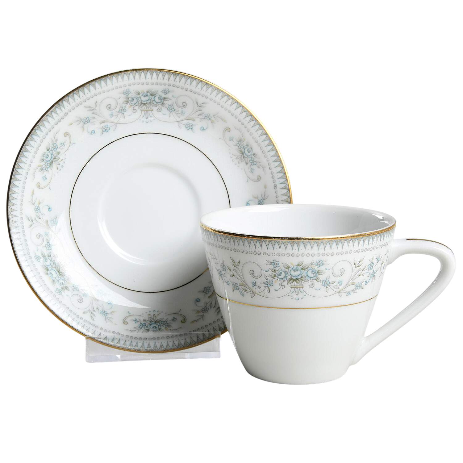 Noble Flat Demitasse Cup & Saucer Set by Noritake-1