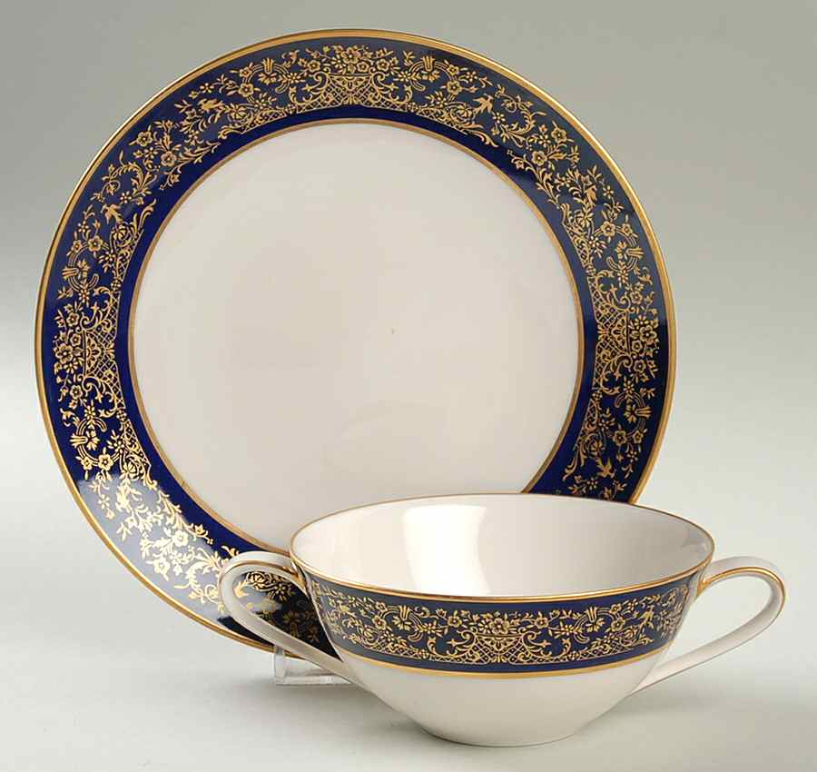 Noblesse Flat Cream Soup Bowl & Saucer Set by Noritake-1