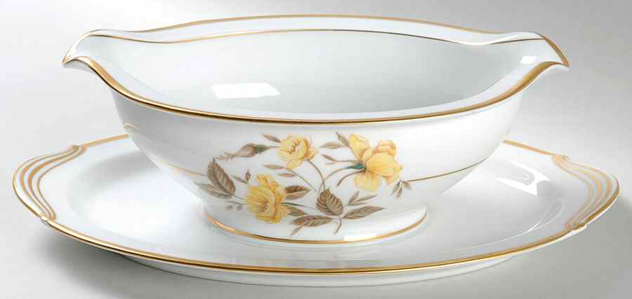 Nolan Gravy Boat with Attached Underplate by Noritake-1