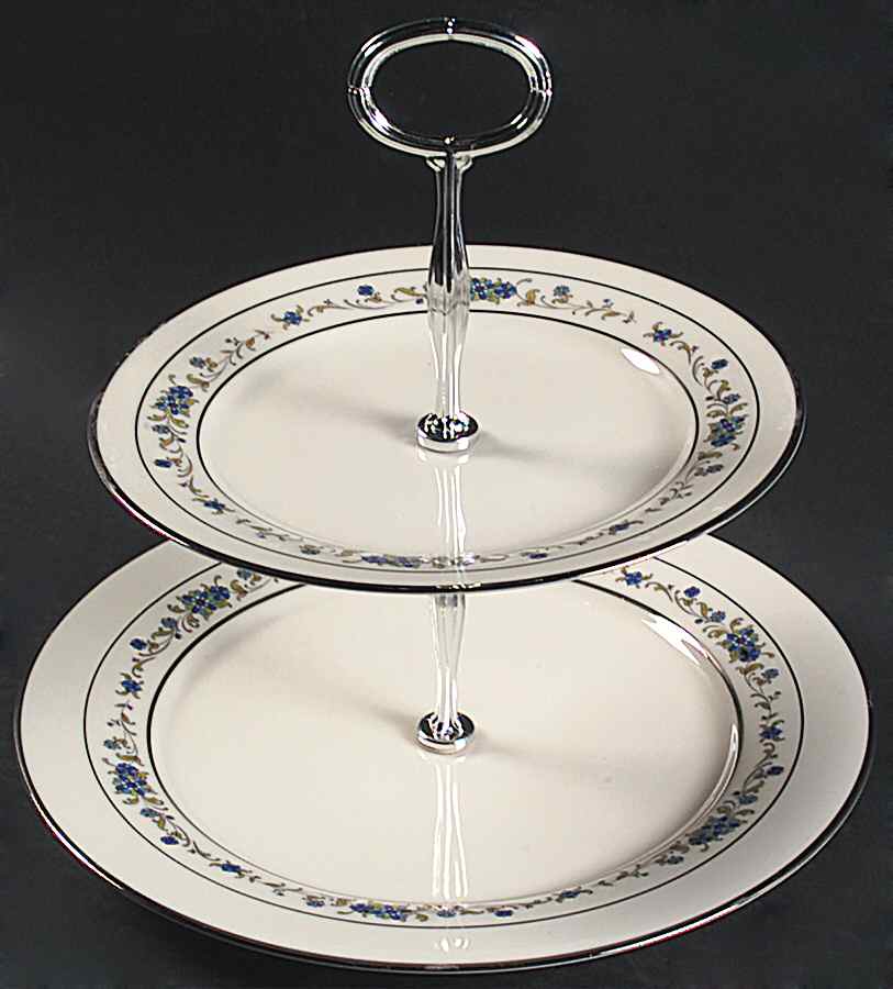 Norma 6 5/8"-10"  2 Tiered Serving Tray (Dp, Sp) HC by Noritake-1