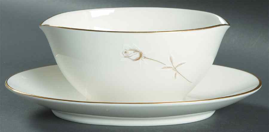 Nora Gravy Boat with Attached Underplate by Noritake-1