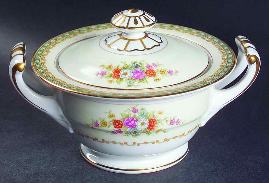 Noreen Sugar Bowl & Lid by Noritake-1