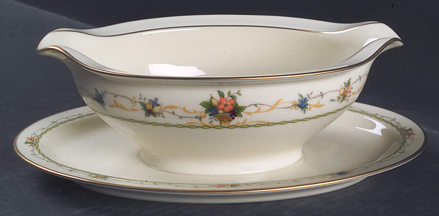 Normandy Gravy Boat with Attached Underplate by Noritake-1