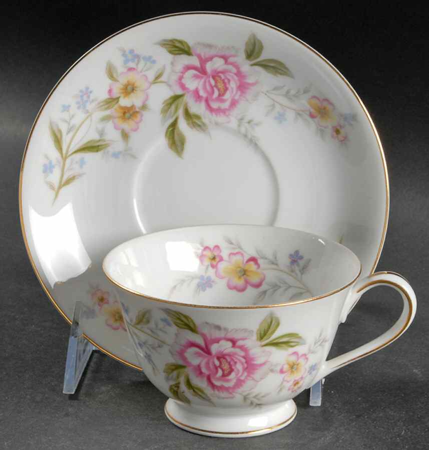 Norma Footed Cup & Saucer Set by Noritake-1