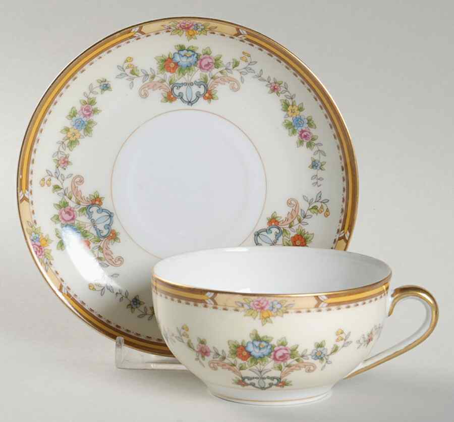 Norma Flat Cup & Saucer Set by Noritake-1