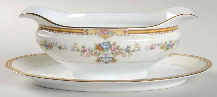 Norma Gravy Boat with Attached Underplate by Noritake-1