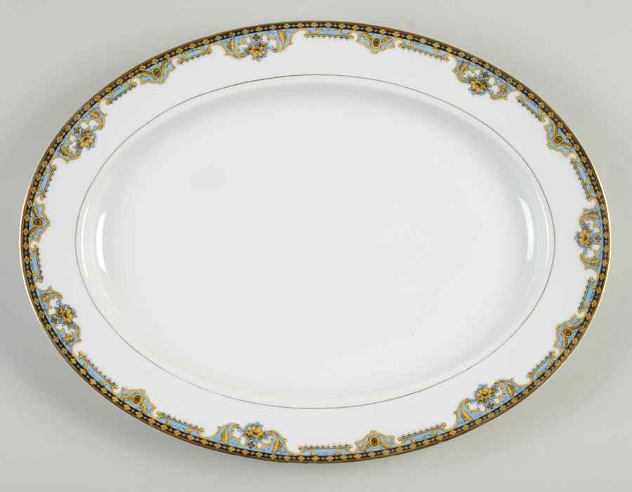 Normandie (Pat 68480) 13" Oval Serving Platter by Noritake-1