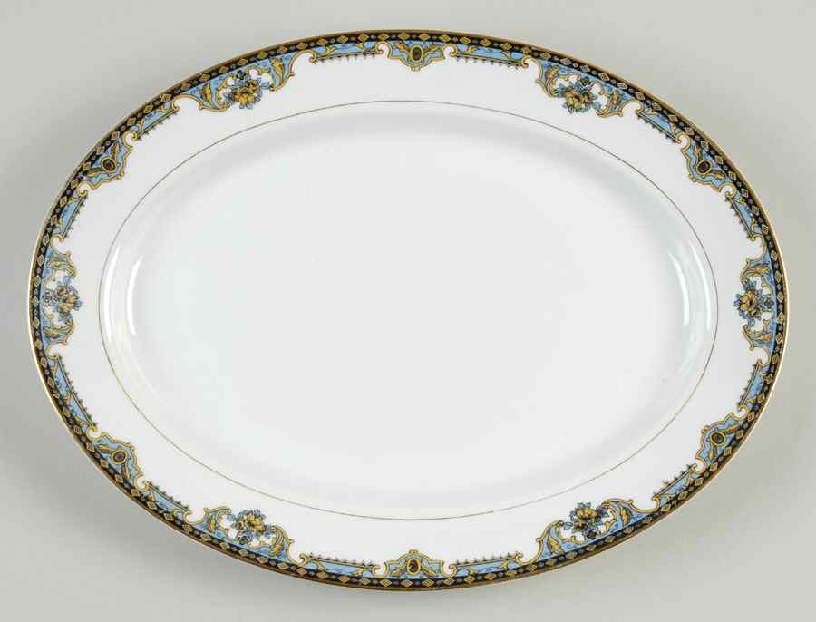 Normandie (Pat 68480) 11" Oval Serving Platter by Noritake-1