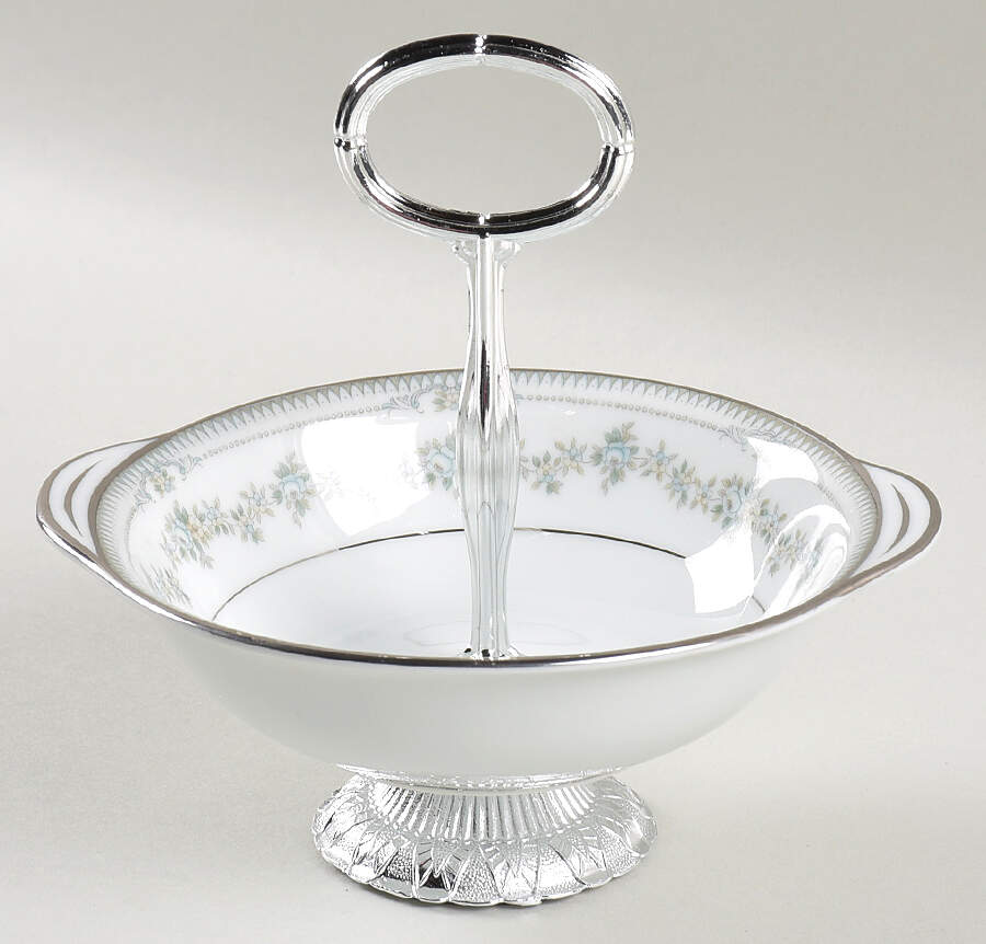 Norwood 6"-7" Handled Footed Nut Dish HC by Noritake-1