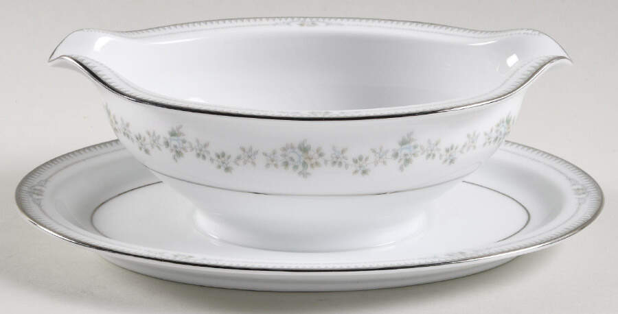 Norwood Gravy Boat with Attached Underplate by Noritake-1