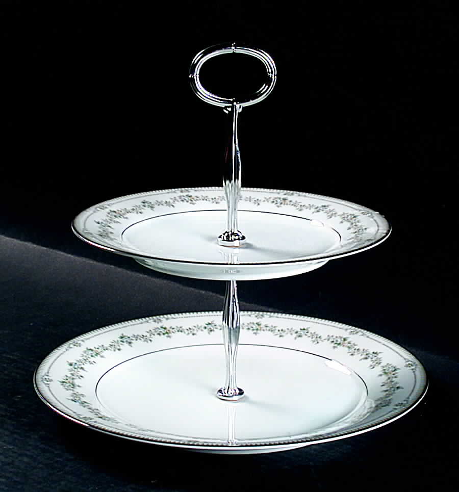 Norwood 6 5/8"-10"  2 Tiered Serving Tray (Dp, Sp) HC by Noritake-1