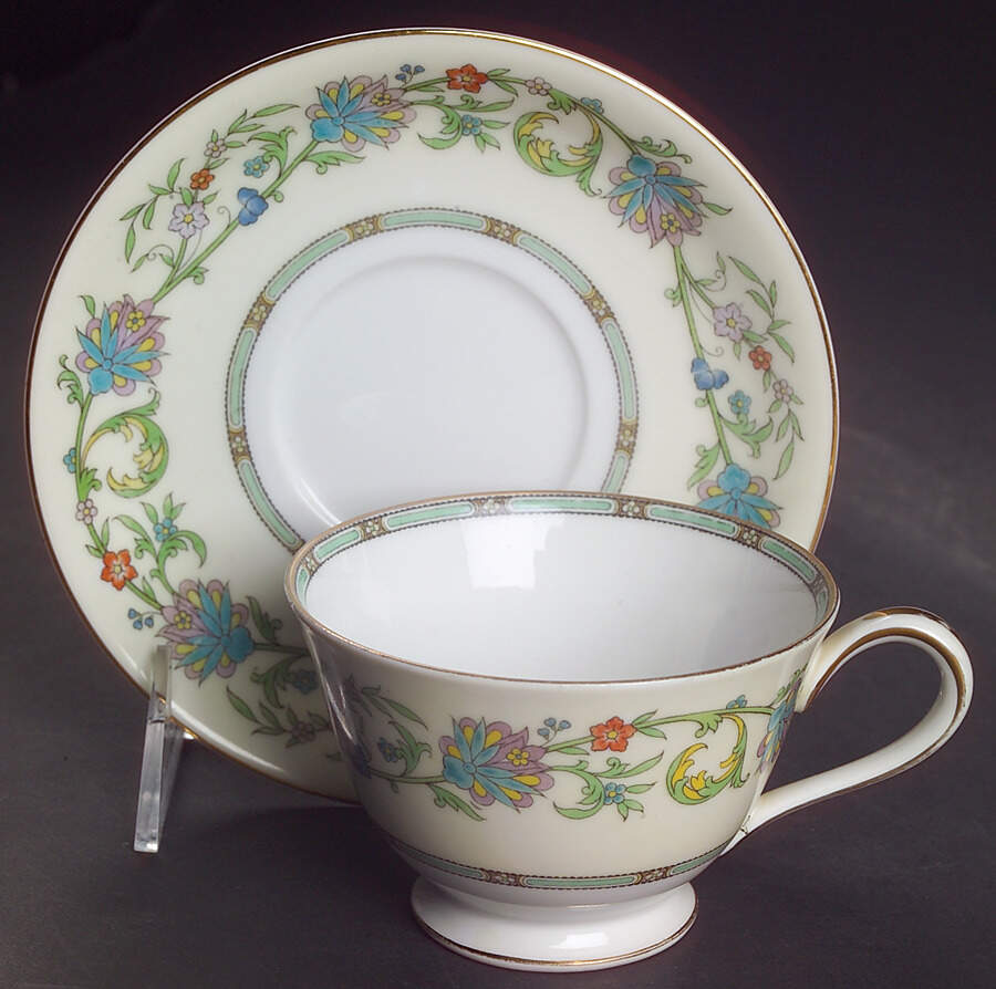 Norwich Footed Cup & Saucer Set by Noritake-1