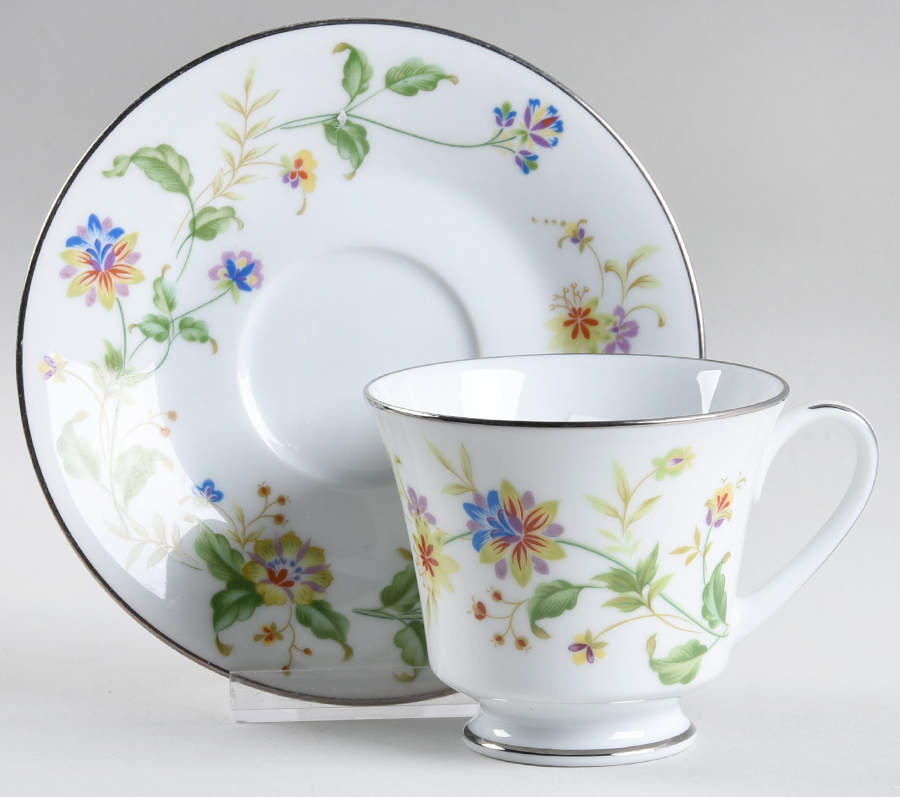Nouveau Footed Cup & Saucer Set by Noritake-1