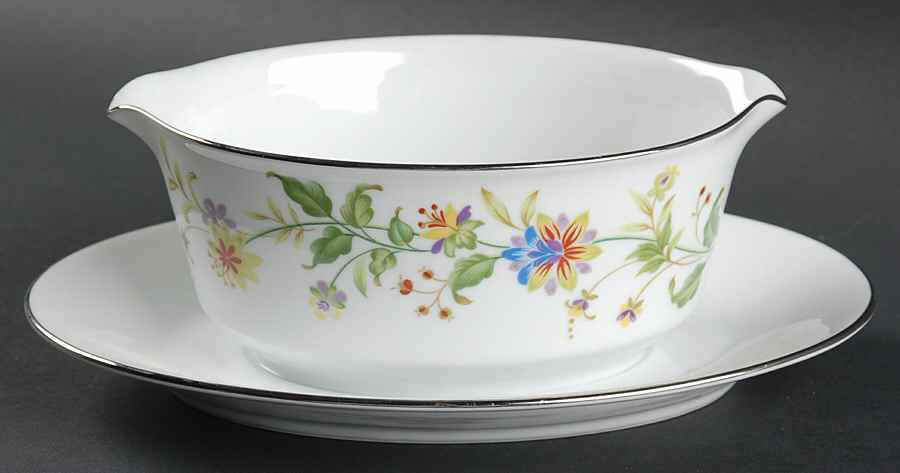 Nouveau Gravy Boat with Attached Underplate by Noritake-1