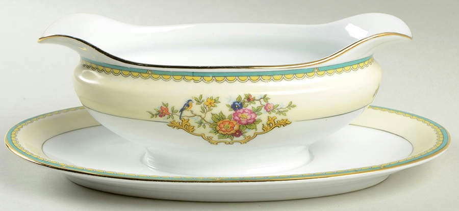 Nouvelle Gravy Boat with Attached Underplate by Noritake-1