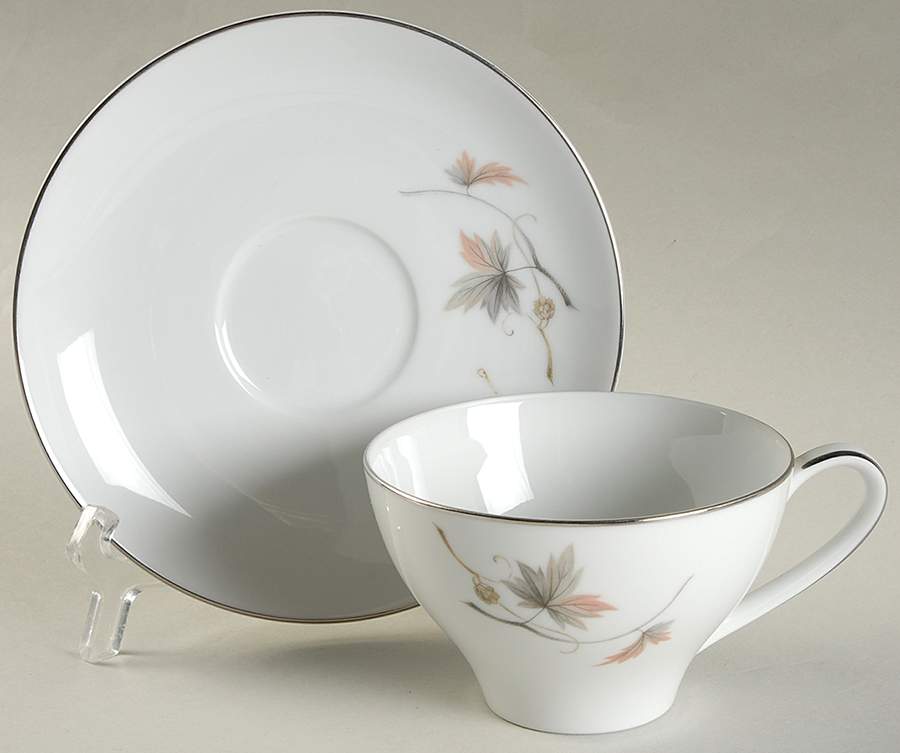 Oaklane Flat Cup & Saucer Set by Noritake-1